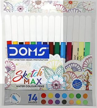 DOMS Sketch Max Water Colour Pens 14 Shades