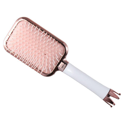 Rose Gold Crown Paddle Hair Brush