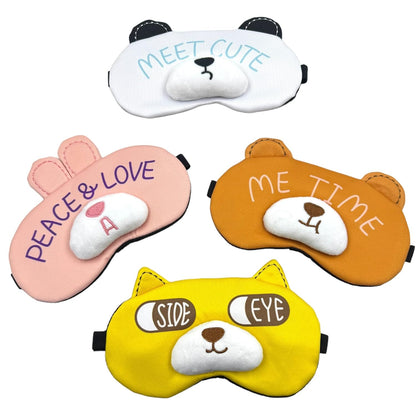 Cute Bear Eye Sleep Mask Dog Face with Freezing Gel