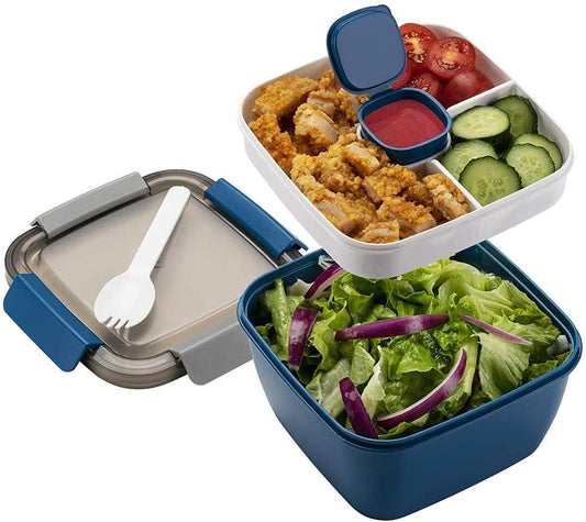 4 Compartment Lunch Box 1.1L Leakproof Air Tight