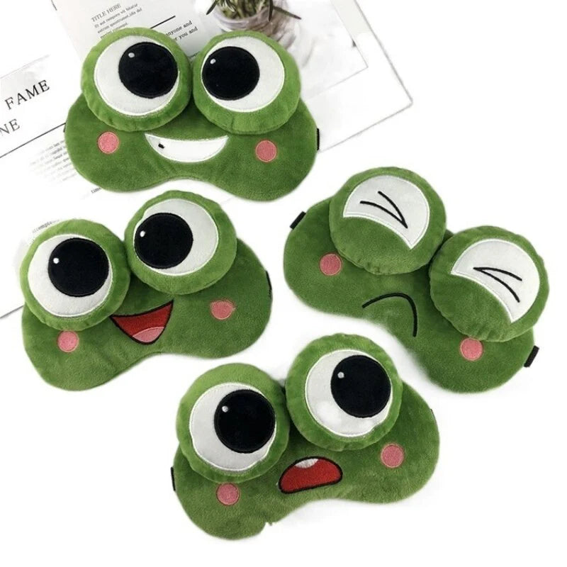 Cute Frog Eye Sleep Mask Dog Face with Freezing Gel