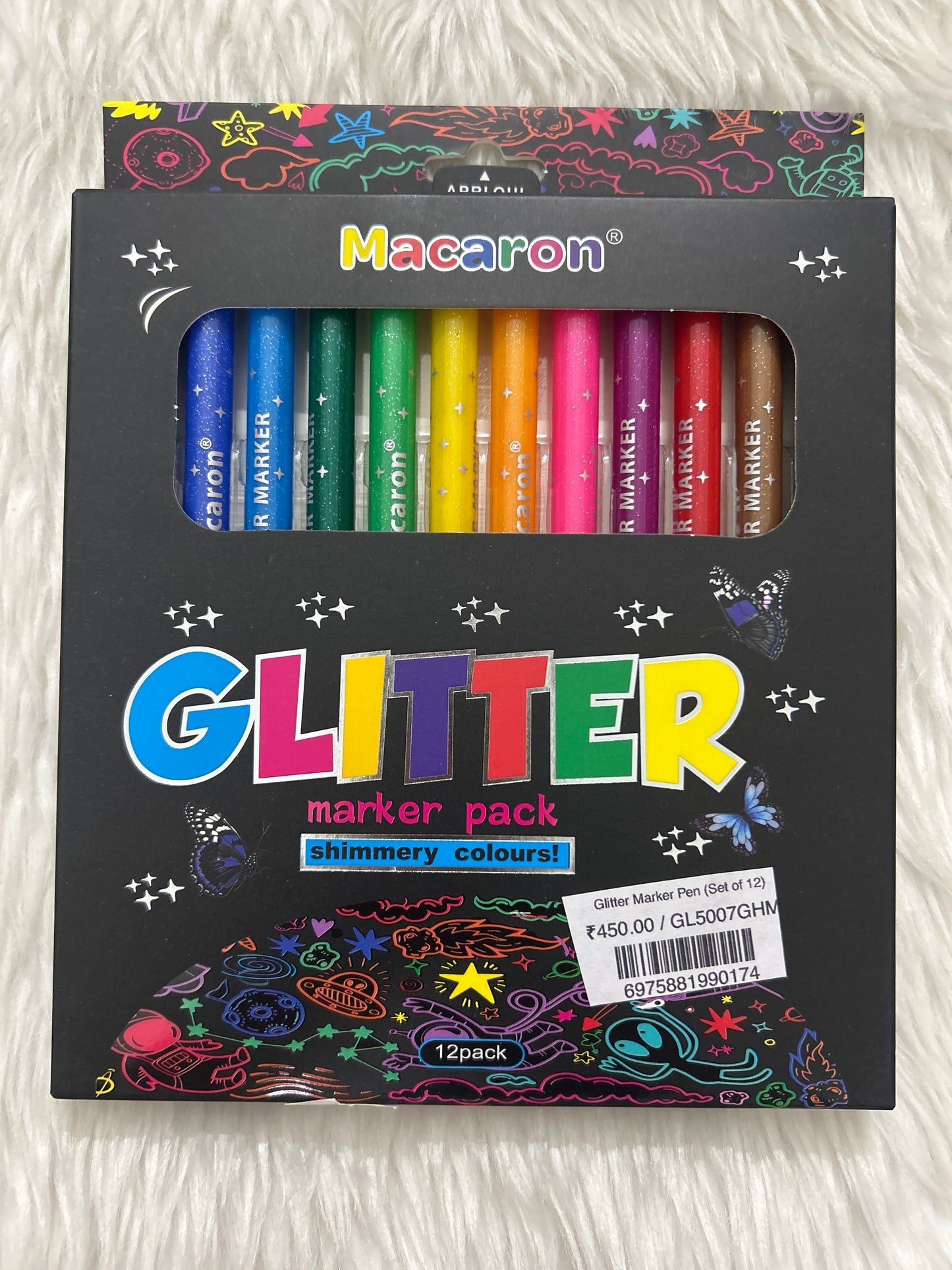 Glitter Marker Pen (Set of 12)
