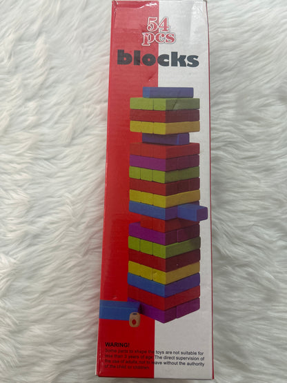 Leemo 54 PCS Jenga Blocks