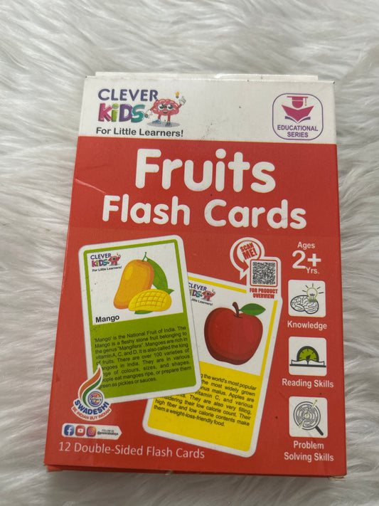 Clever Kids Flash Card Fruits 2+