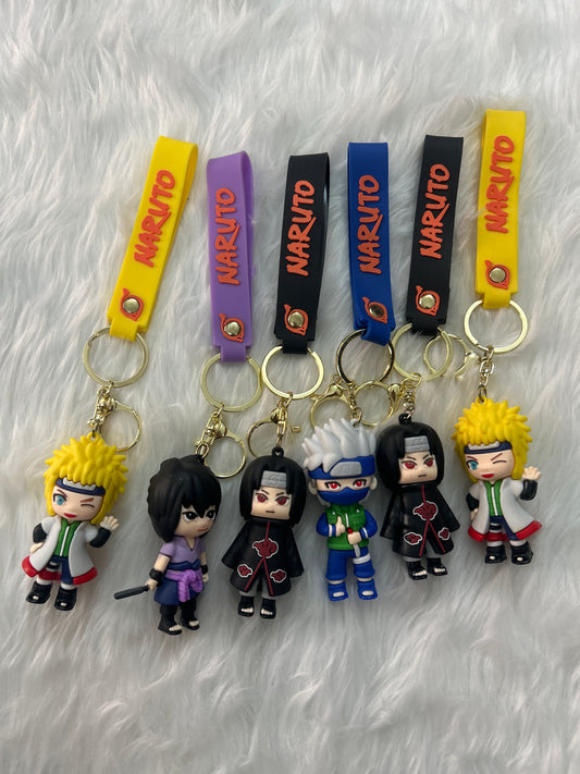 Naruto 3D Character Rubber Keychain with Wristband