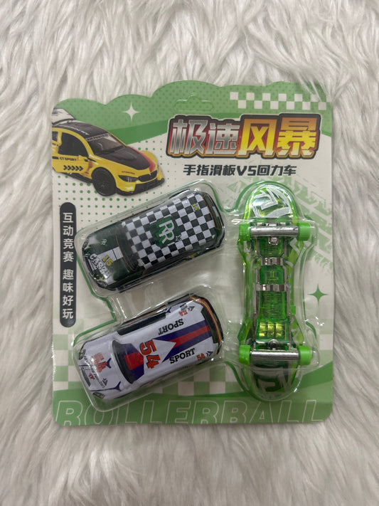 Finger Skate Board & 2 Car