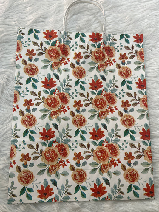 Orange Roses Paper Bag Big