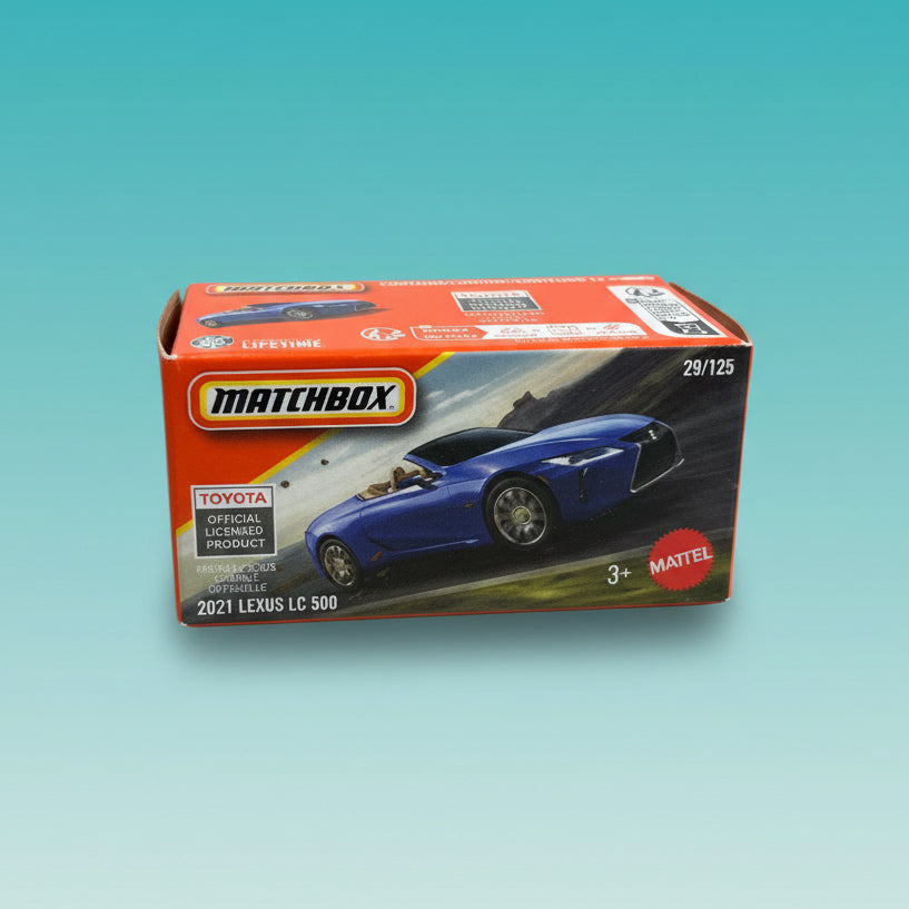 Gift Hub Mart Mattel Matchbox Car - blue die-cast toy car in red box