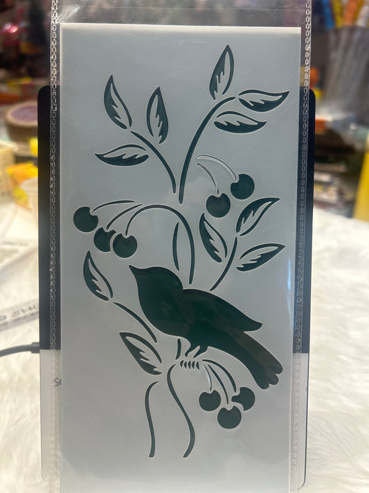 Plastic Stencil- Bird On Tree