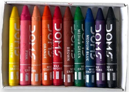 DOMS 10 Shade Wax Crayons