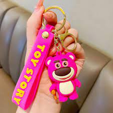 Toy Story Cartoon 3D Character Rubber Keychain with Wristband