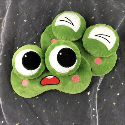 Cute Frog Eye Sleep Mask Dog Face with Freezing Gel