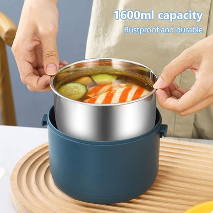 Microwave Safe BPA Free 2 Layer Bento Lunch Box 1600ML