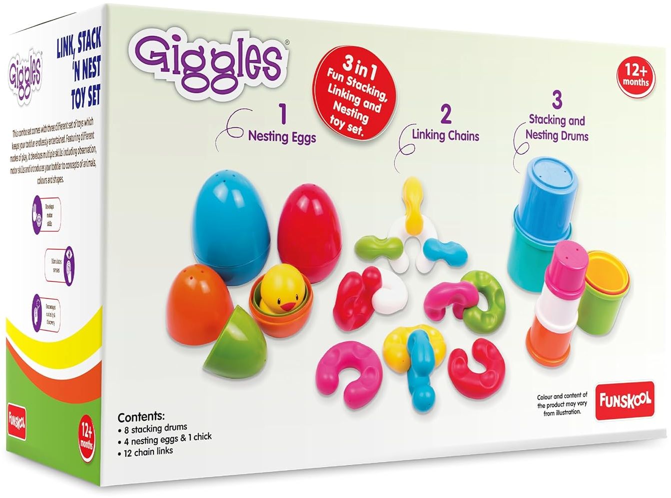 Giggles LINK STACK N NEST TOY SET (12+ M)