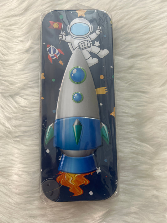 Pencil Box - Metal Rocket