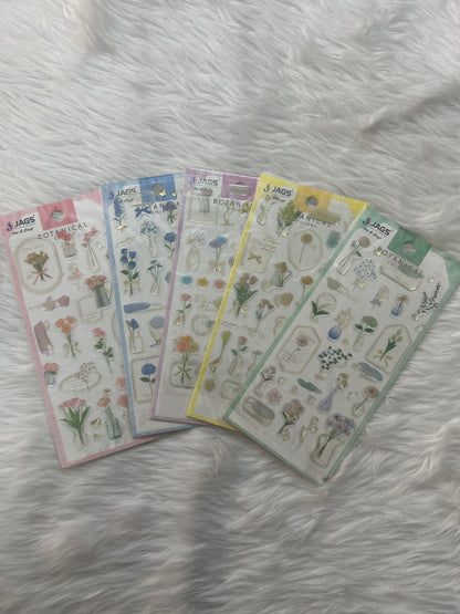 Fancy Botanical Stickers ZW-BG