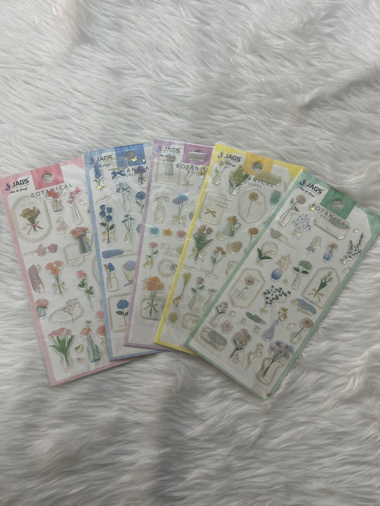Fancy Botanical Stickers ZW-BG
