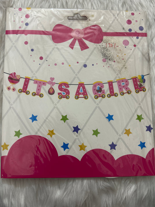It’s A Girl Cutout Banner