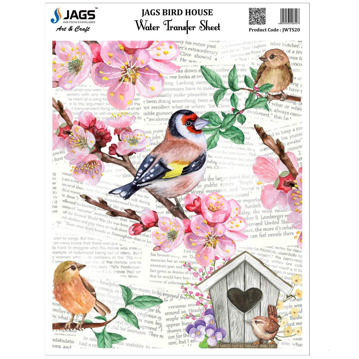 Jags Water Transfer Sheet Bird House