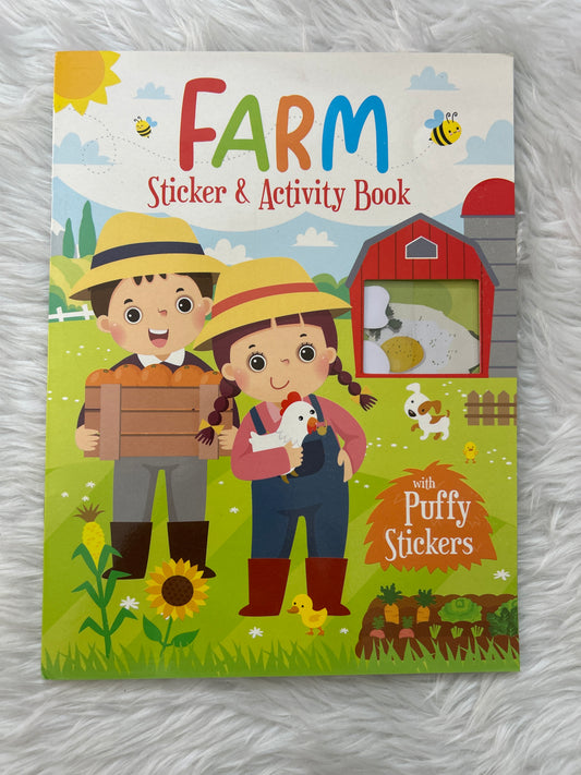 Farm Sticker & Activity Book With Puffy Sticker