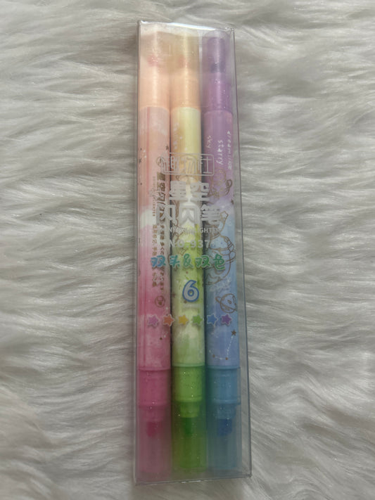 Fancy Glitter Highlighter 3pc Set
