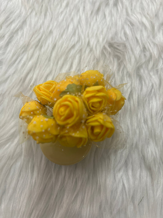 Felt Rose Bunch- Yellow