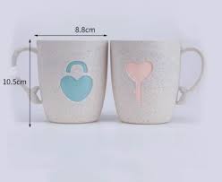 Gibo Heart & Key Lovers Cup Set of 2