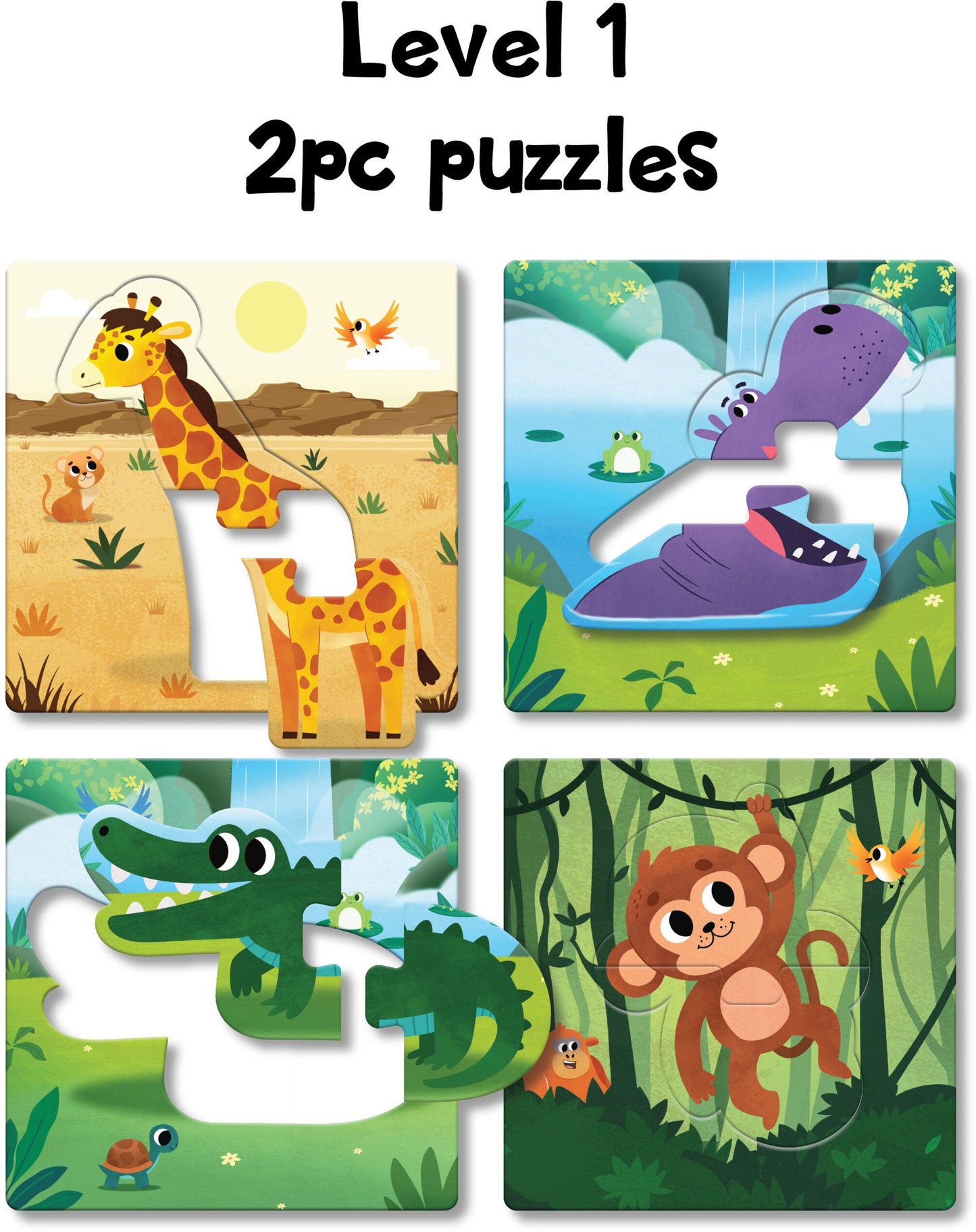 PLAY PANDA Jungle Animals Puzzle Set 12 Pictures