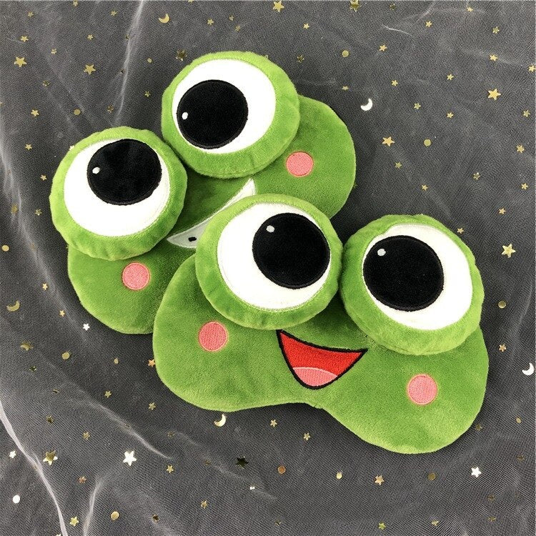 Cute Frog Eye Sleep Mask Dog Face with Freezing Gel