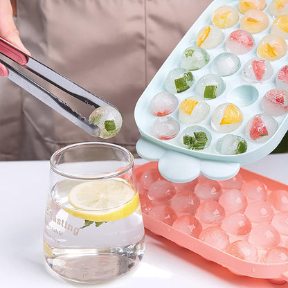 Ice Candy Mould Round Ice Cube Tray with Lid