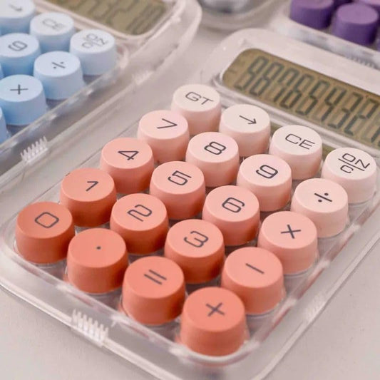 Pastel Electronic Transparent Calculator RZ819 - Gift Hub Mart