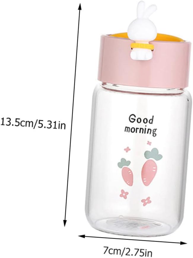 Fancy Rabbit Glass Water Bottle 340ML