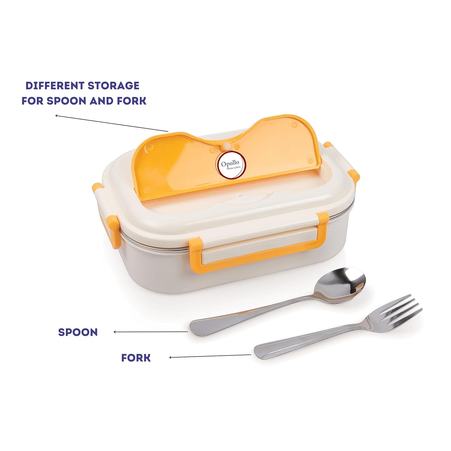 GIBO Duck 3 Section Stainless Steel Bento Lunch Box for Kids