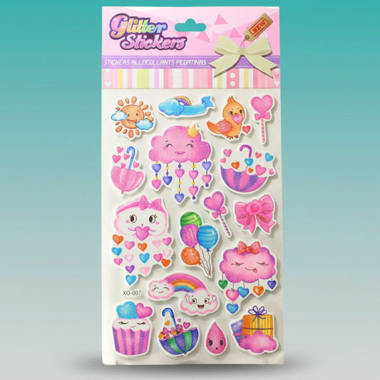 3D Glitter Sticker by Gifthubmart