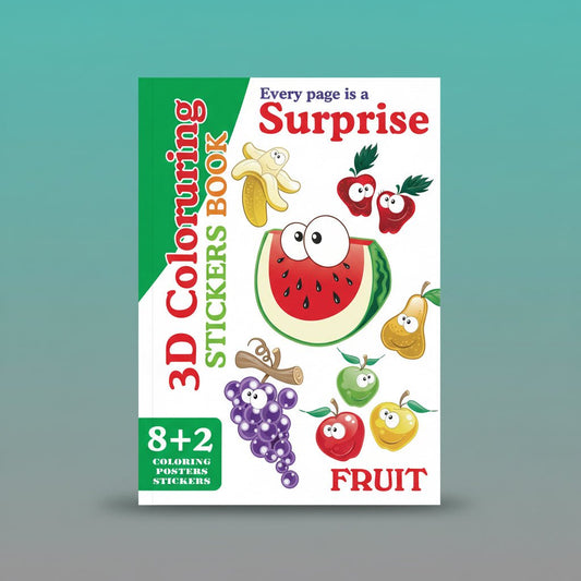 3D Sticker Colouring Book by Gift Hub Mart