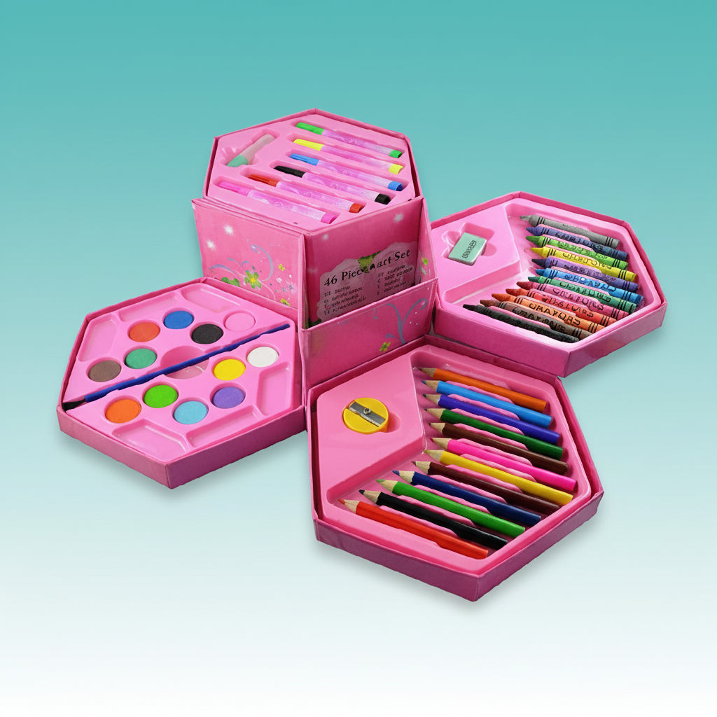 4 Tier 46 Pcs Colouring Set by Gifthubmart