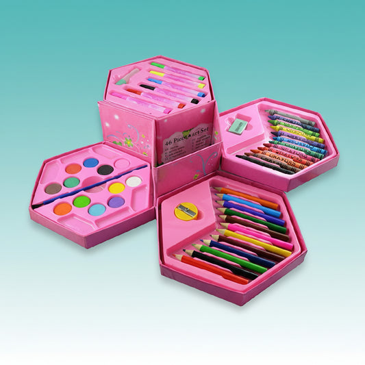 4 Tier 46 Pcs Colouring Set by Gifthubmart