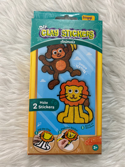 DIY Clay Stickers-Animals 3+