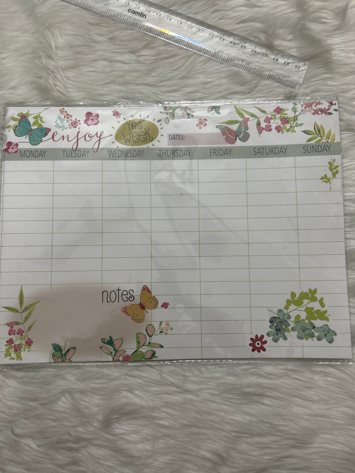 Magnetic Weekly Planner Floral