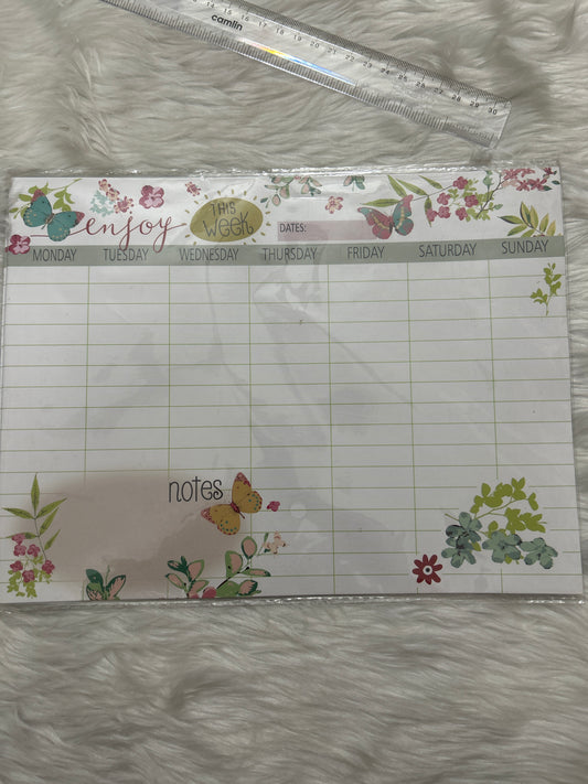Magnetic Weekly Planner Floral