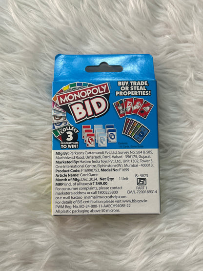 Hasbro Monopoly Bid 7+
