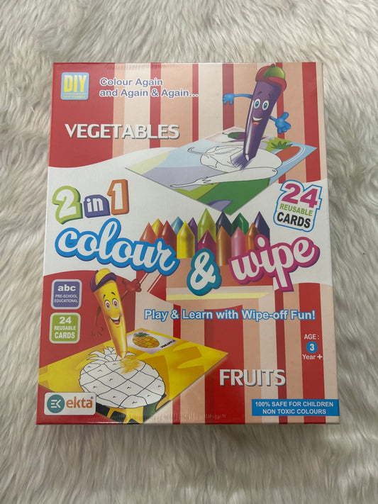 Colour & Wipe Vegetables Ekta 3+