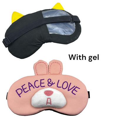 Cute Bear Eye Sleep Mask Dog Face with Freezing Gel