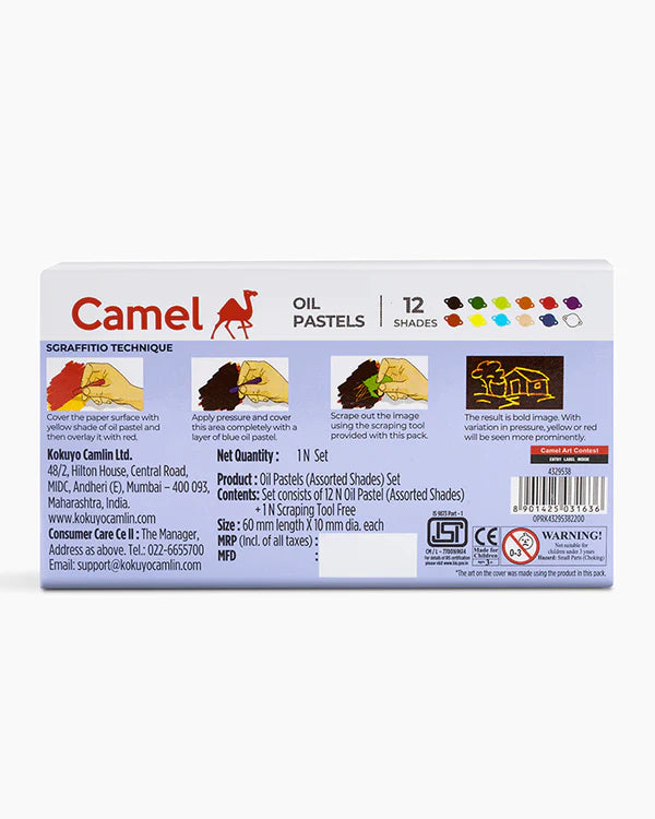 Camel 12 Shade Oil Pastels