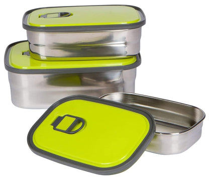 Stainless Steel Air Tight Containers Lunch Box Set of 3