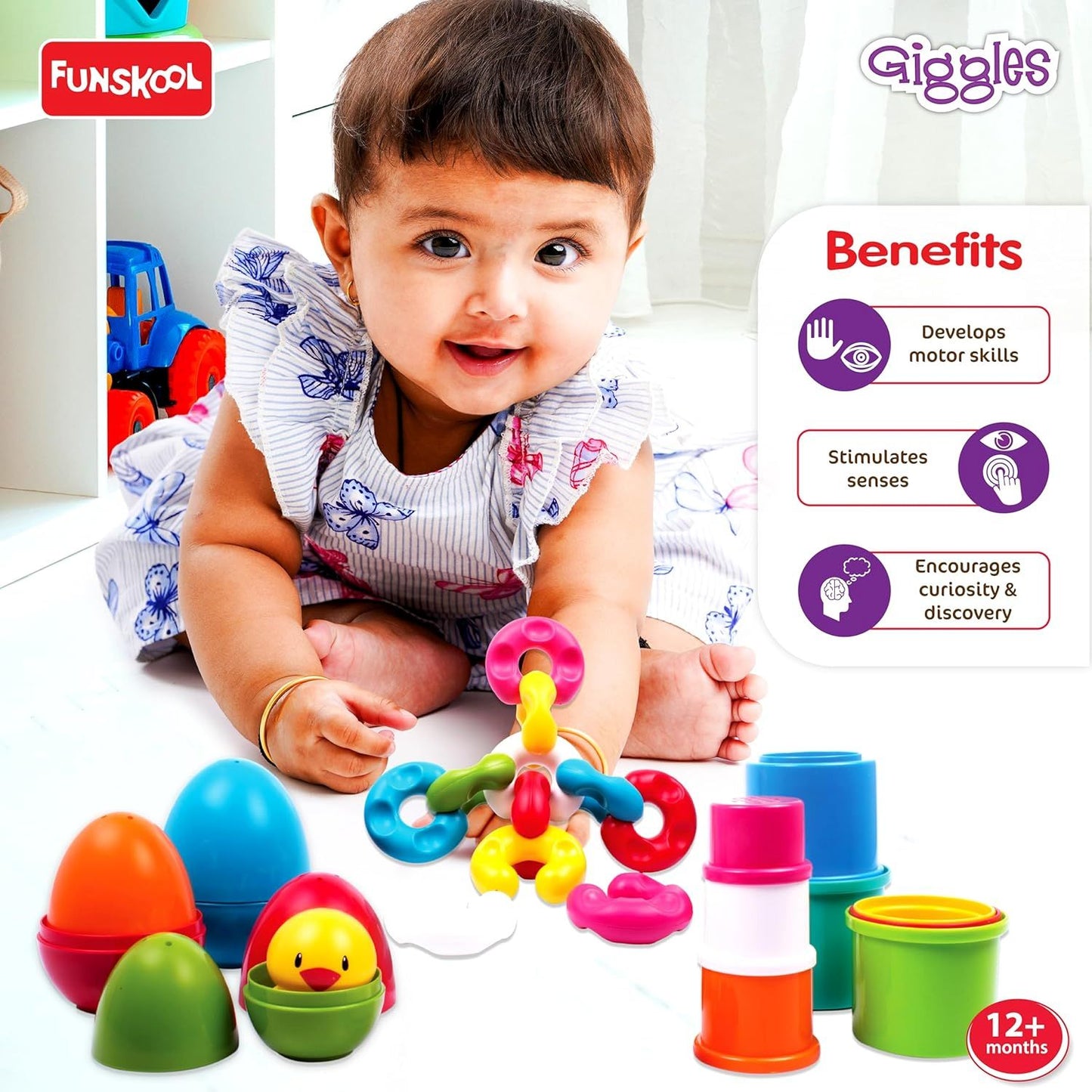 Giggles LINK STACK N NEST TOY SET (12+ M)