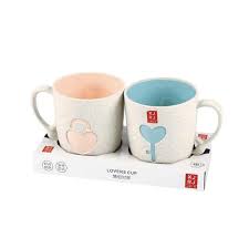 Gibo Heart & Key Lovers Cup Set of 2