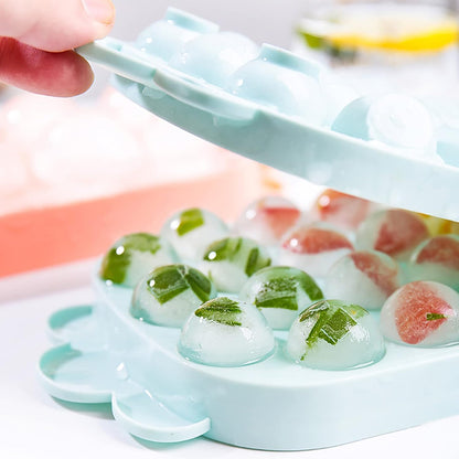 Ice Candy Mould Round Ice Cube Tray with Lid