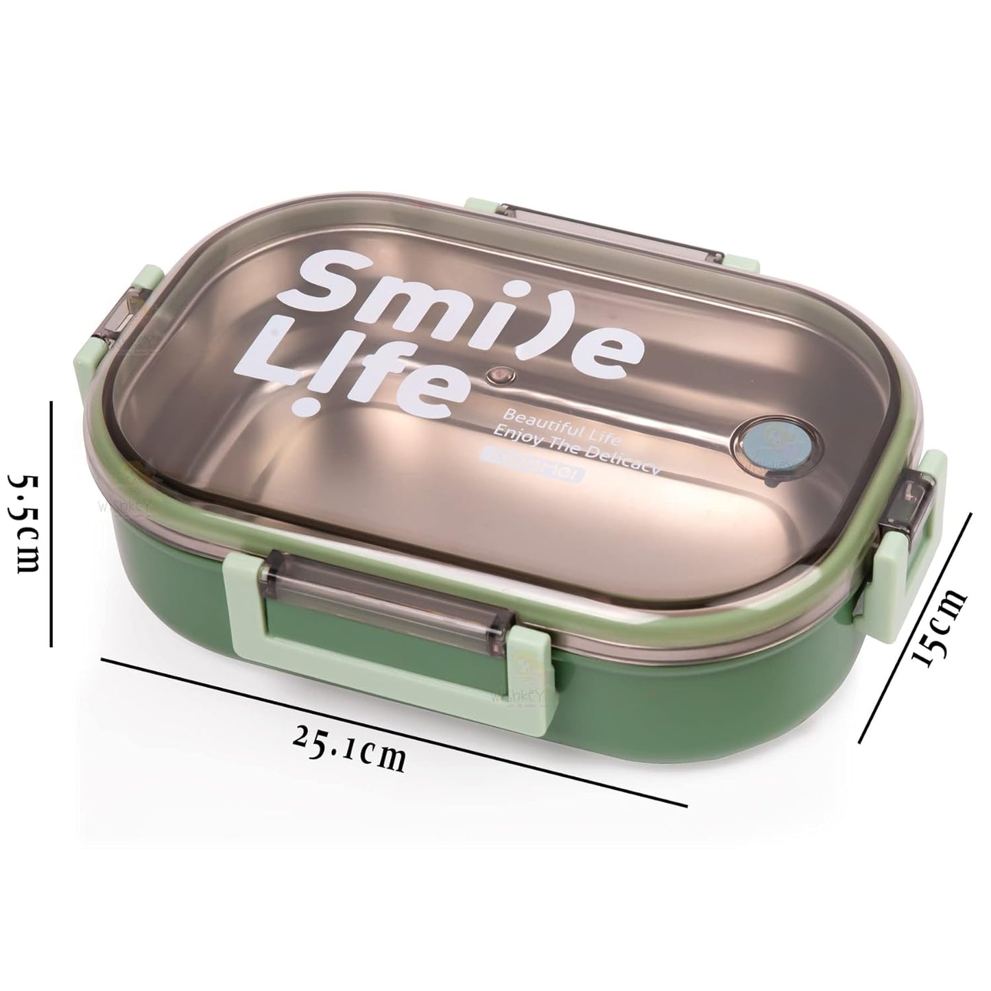 Stainless Steel Rectangle Single Layer Leakproof Lunch Box