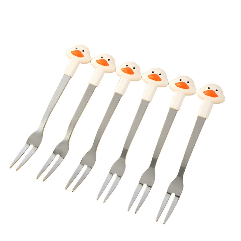 Cartoon Duck Fruit Fork